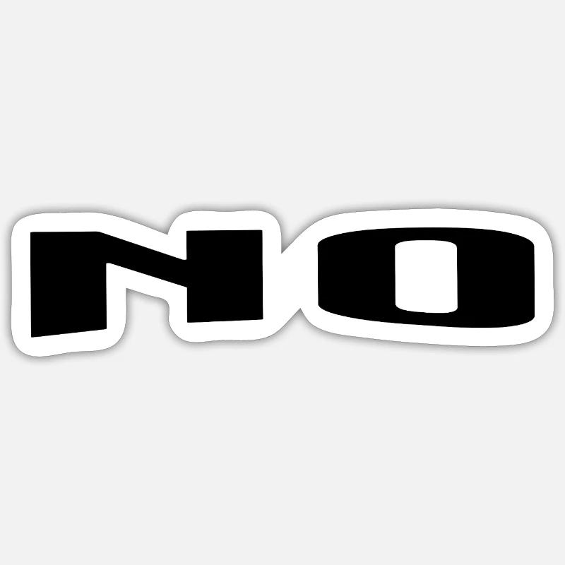 Non, bonne réponse - Sticker taille S (10 x 10 cm) - blanc mat