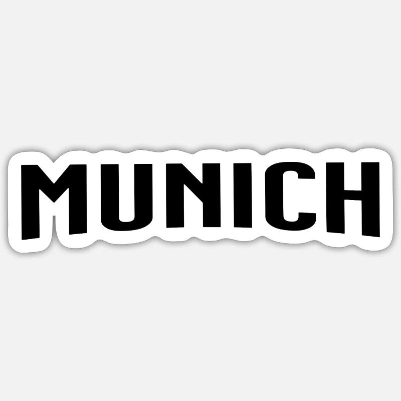 Munich - Sticker Größe S (10 x 10 cm) - Mattweiß