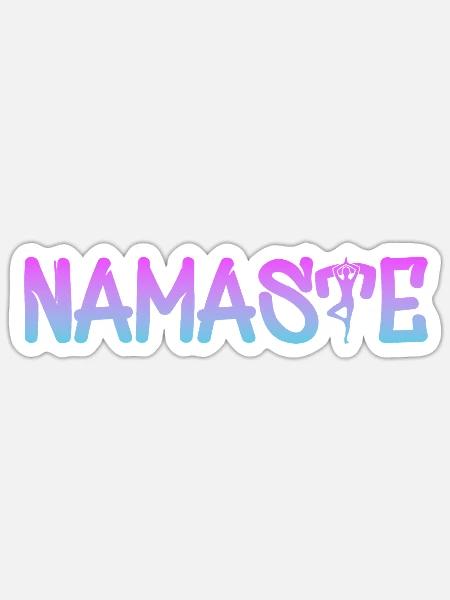 Namaste - Sticker Größe S (10 x 10 cm) - Mattweiß