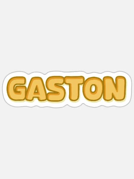 Vorname Gaston - Sticker Größe S (10 x 10 cm) - Mattweiß