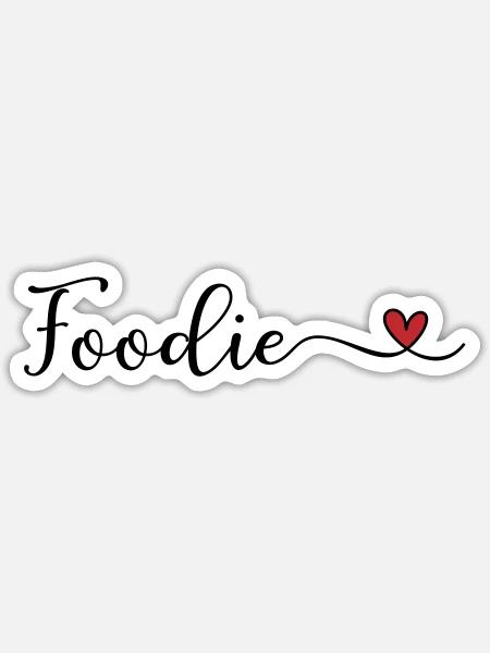 Foodie - Sticker Größe S (10 x 10 cm) - Mattweiß