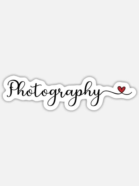 Fotografieherz - Sticker Größe S (10 x 10 cm) - Mattweiß