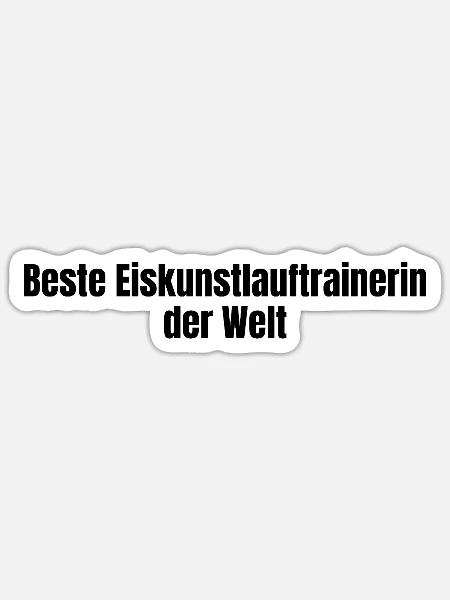 Beste Eiskunstlauftrainerin der Welt Geschenk - Sticker Größe S (10 x 10 cm) - Mattweiß