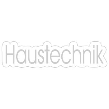haustechnik - Sticker Größe S (10 x 10 cm) - Mattweiß - Vorne