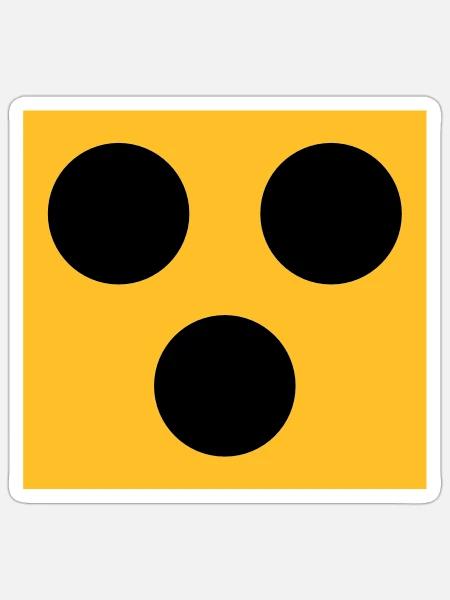 blind - Sticker Größe S (10 x 10 cm) - Mattweiß