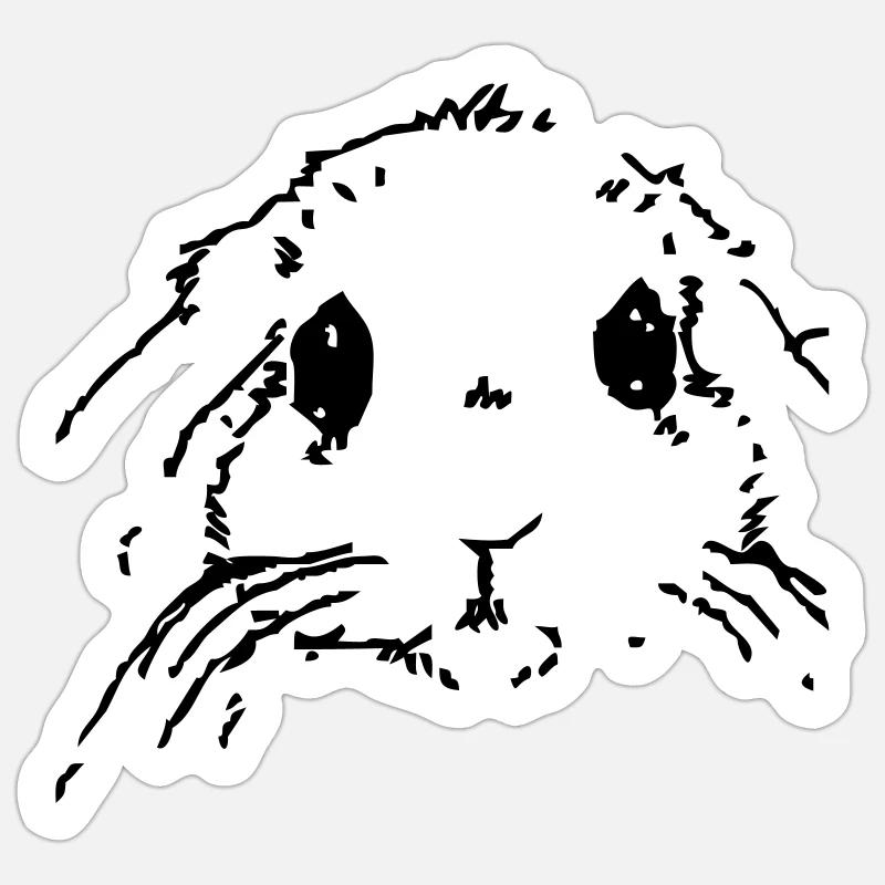 Lapin Sticker taille S (10 x 10 cm)