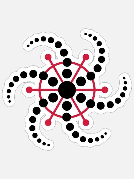 Crop Circle 7 | crop circle - Sticker taille S (10 x 10 cm) - blanc mat
