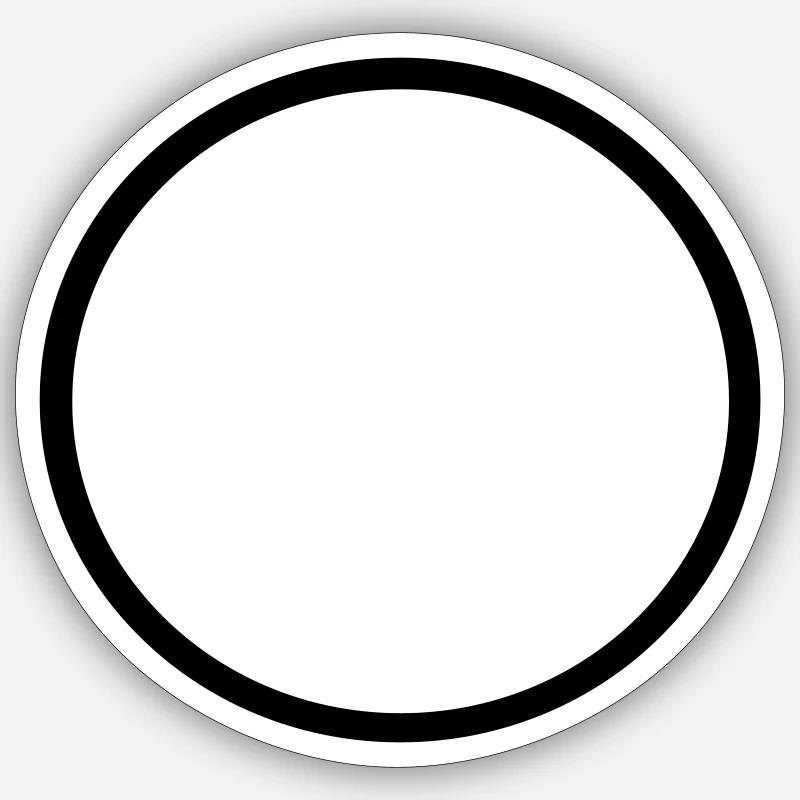 Ring Medium - Sticker Größe S (10 x 10 cm) - Mattweiß