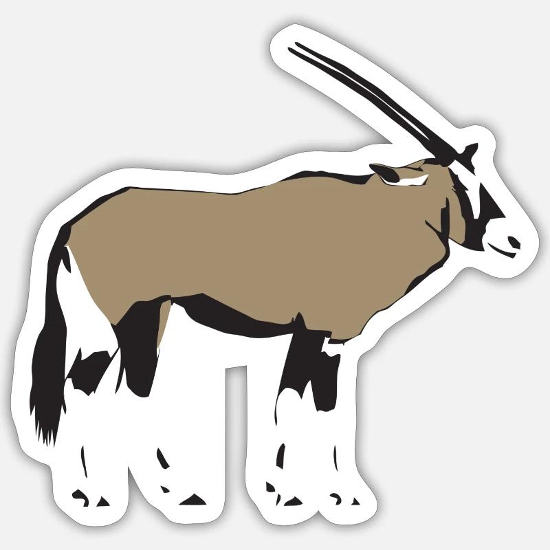 Oryx-Antilope - Sticker size S (10 x 10 cm) - white matte