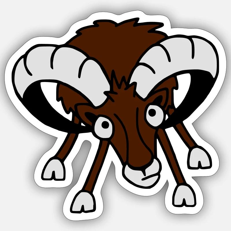 Mufflon Sticker Größe S (10 x 10 cm)