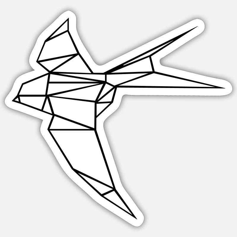 geometric bird Sticker size S (10 x 10 cm)