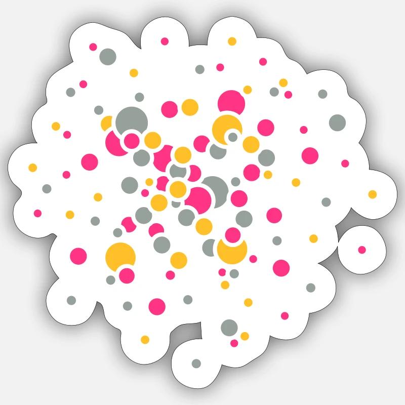 Konfetti Sticker Größe S (10 x 10 cm)