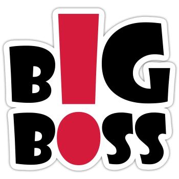 big_boss_2c - Sticker size S (10 x 10 cm) - white matte - Front