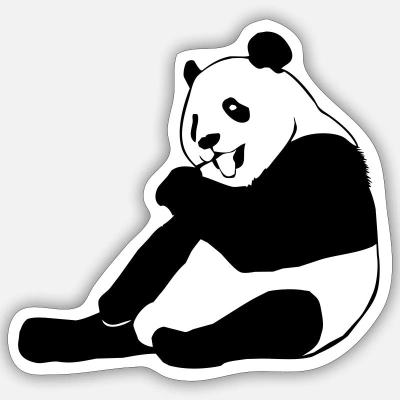 Panda Bear - Sticker size S (10 x 10 cm) - white matte