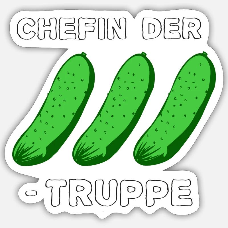 Chefin der Gurkentruppe Sticker Größe S (10 x 10 cm)
