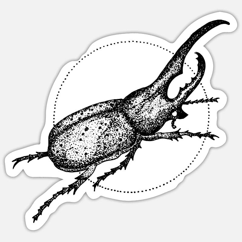 Wurm - Sticker Größe S (10 x 10 cm) - Mattweiß