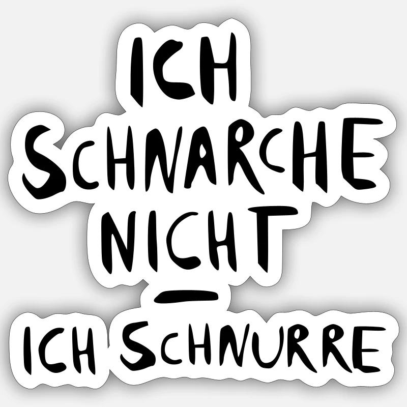 ich schnarche nicht - ich - Sticker Größe S (10 x 10 cm) - Mattweiß