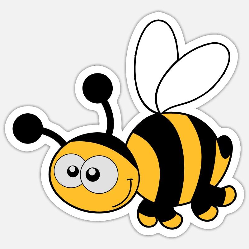 Biene - Bienchen - Sumis - Sticker Größe S (10 x 10 cm) - Mattweiß