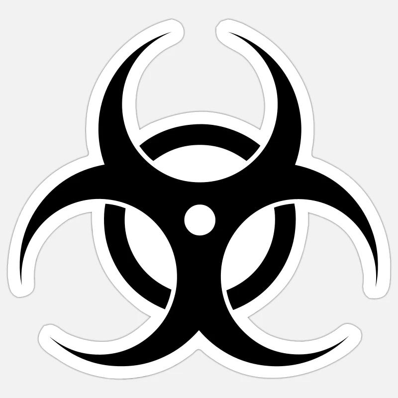 Biohazard Sticker taille S (10 x 10 cm)