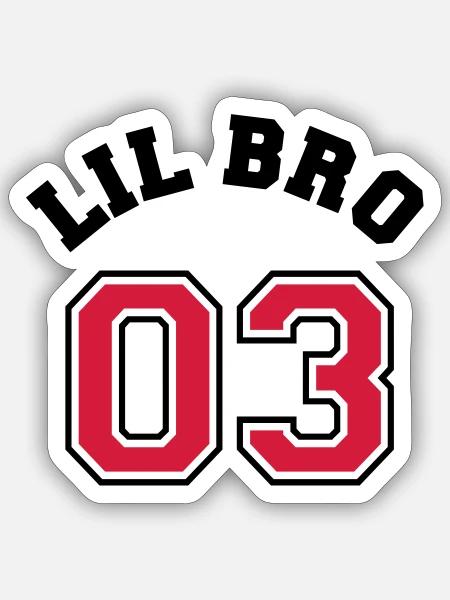 Lil Bro 03 - Little Brother - Sticker Größe S (10 x 10 cm) - Mattweiß
