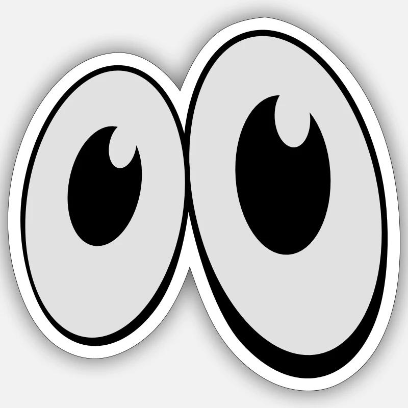 Augen Comic-Style (1c) Sticker Größe S (10 x 10 cm)