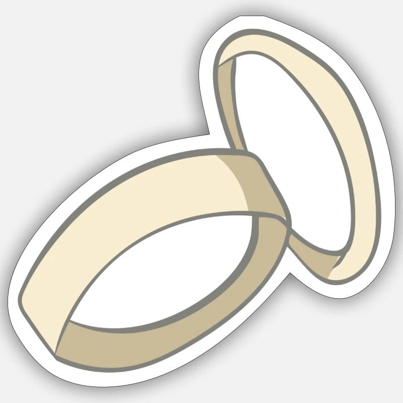 Mariage - Sticker taille S (10 x 10 cm) - blanc mat