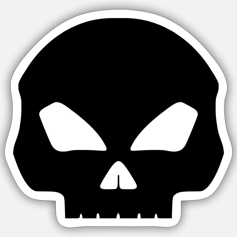Skull - Sticker size S (10 x 10 cm) - white matte
