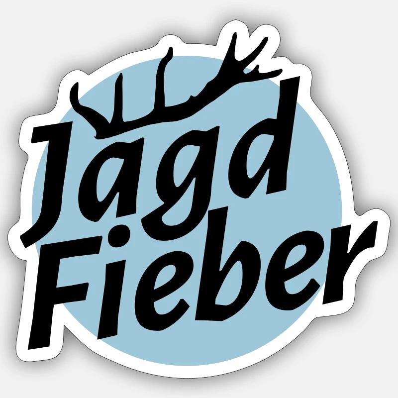 Jagdfieber - Sticker Größe S (10 x 10 cm) - Mattweiß