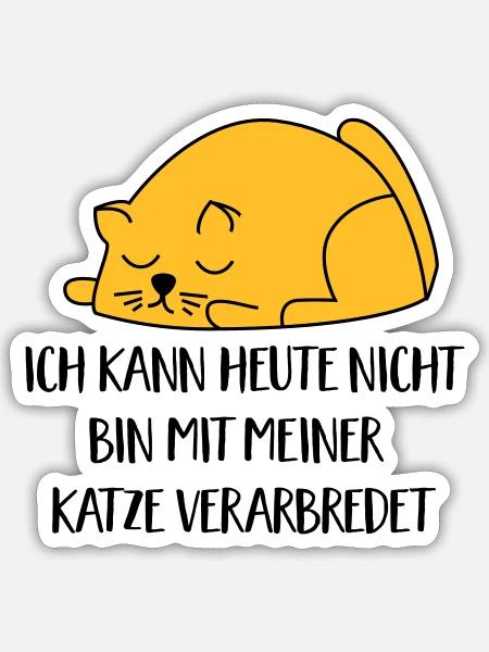 2541614 129996421 Katze - Sticker Größe S (10 x 10 cm) - Mattweiß
