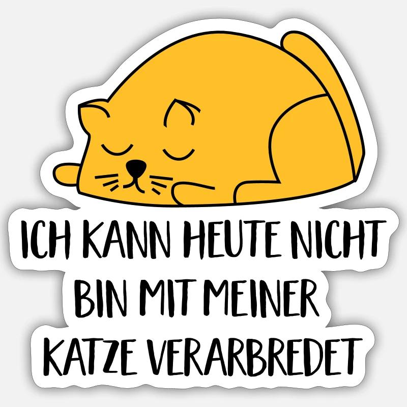 2541614 129996421 Katze - Sticker Größe S (10 x 10 cm) - Mattweiß