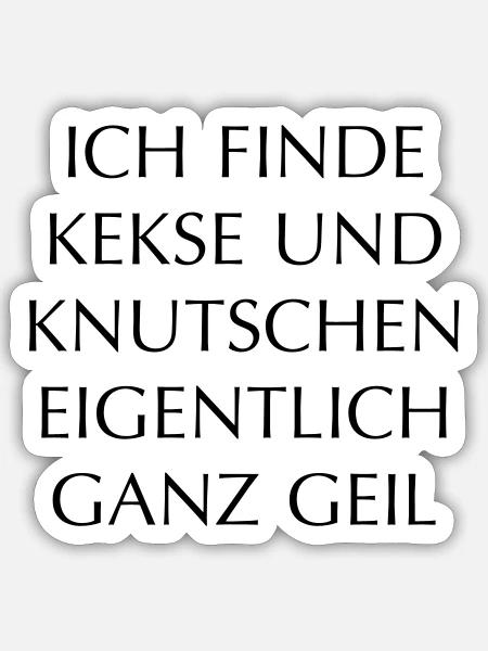 Kekse und Knutschen - Sticker Größe S (10 x 10 cm) - Mattweiß