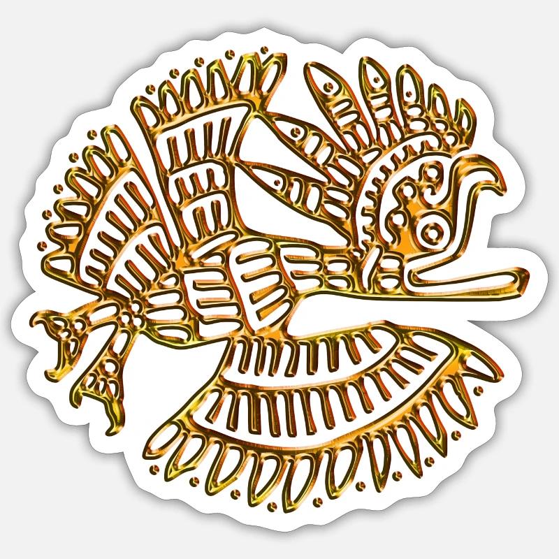 EAGLE INDIEN - Sticker taille S (10 x 10 cm) - blanc mat