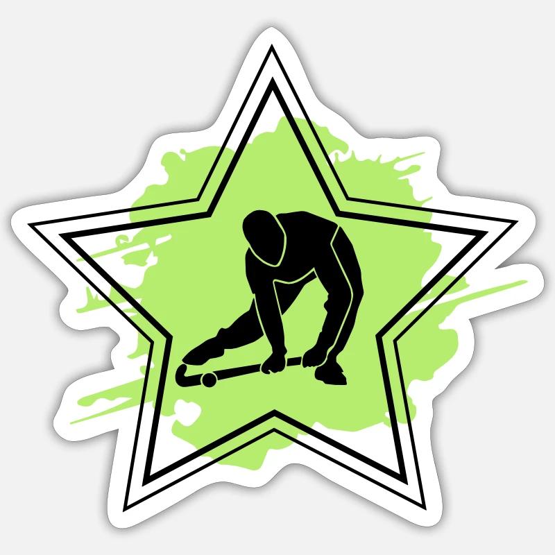 Hockey Star - Sticker taille S (10 x 10 cm) - blanc mat