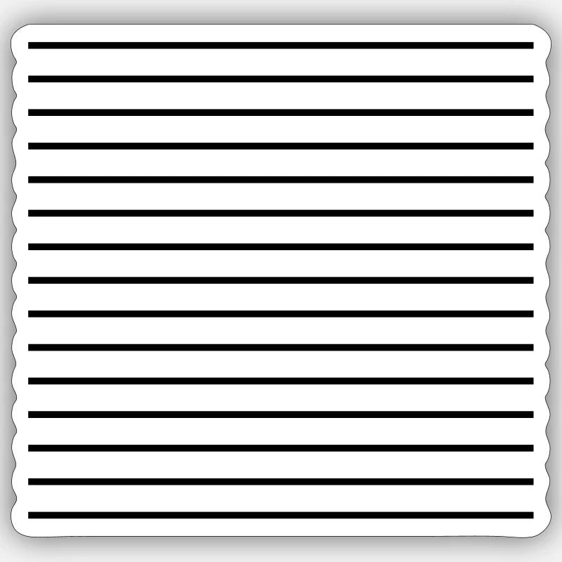 lines - Sticker taille S (10 x 10 cm) - blanc mat
