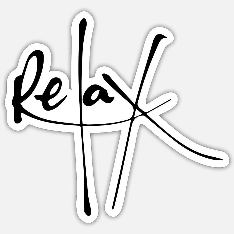Relax - Sticker size S (10 x 10 cm) - white matte