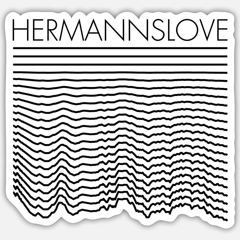 HERMANNSLOVE - Sticker Größe S (10 x 10 cm) - Mattweiß