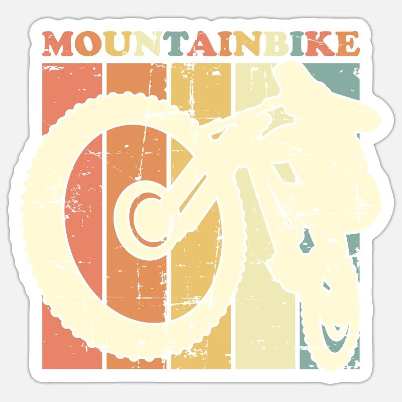 VTT - Sticker taille S (10 x 10 cm) - blanc mat