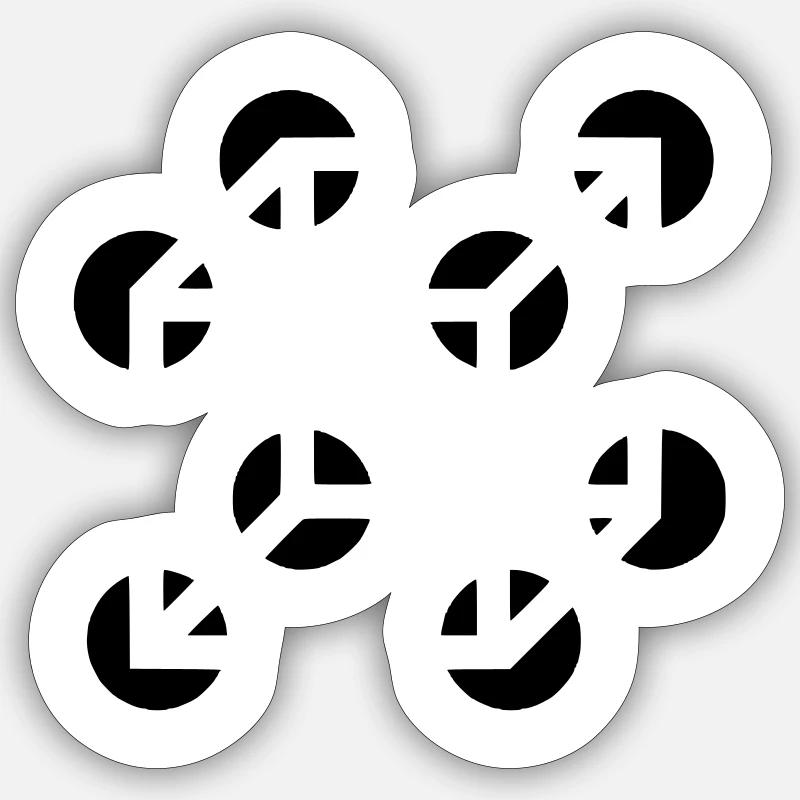 cube - Sticker size S (10 x 10 cm) - white matte
