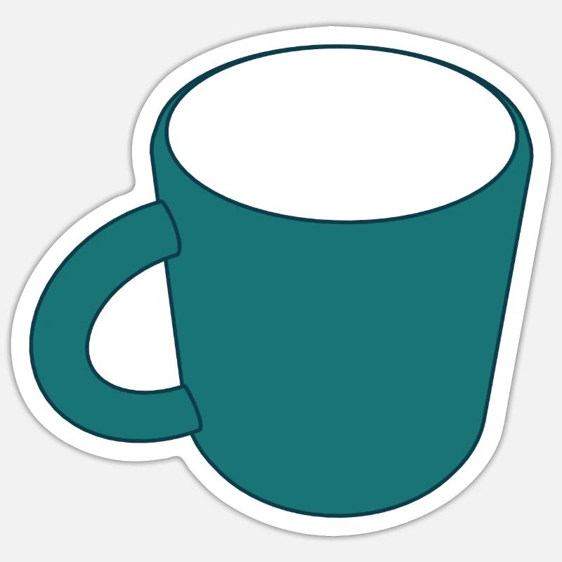 Empty coffee cup Sticker size S (10 x 10 cm)