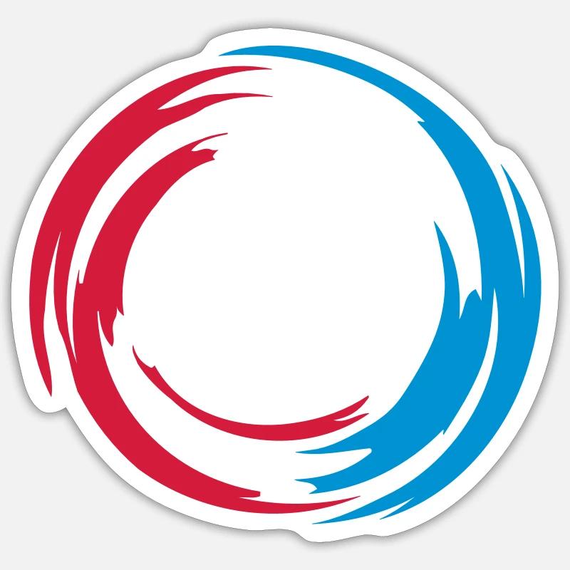 swirl_circle - Sticker size S (10 x 10 cm) - white matte