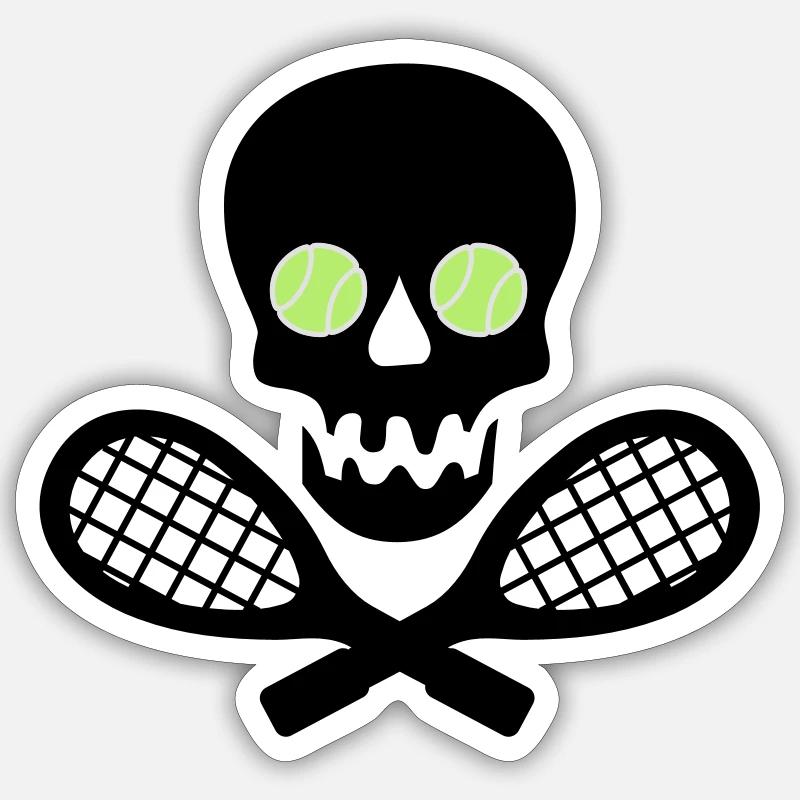 tennis - Sticker size S (10 x 10 cm) - white matte