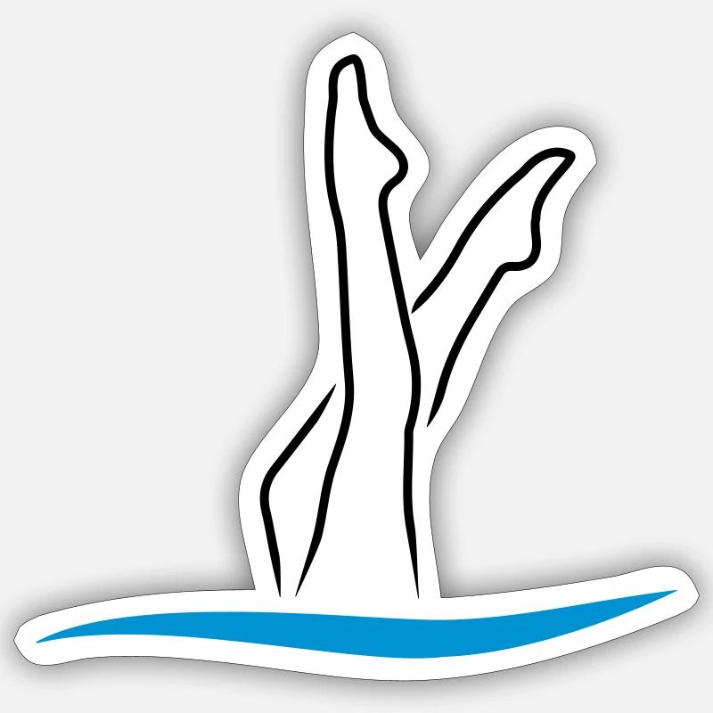 synchronized swimming - Sticker size S (10 x 10 cm) - white matte