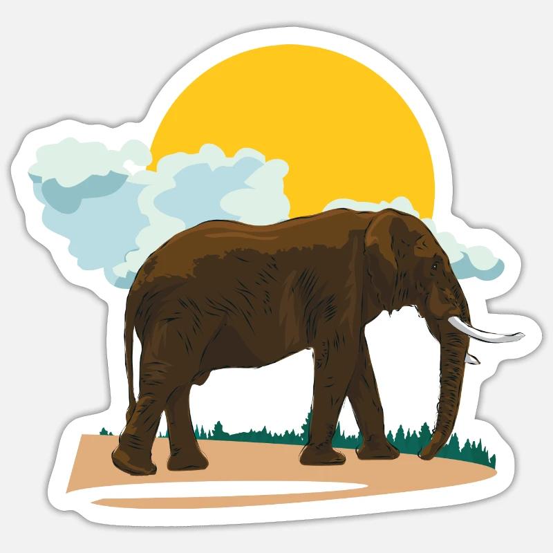 Elephant or elephant? Sticker size S (10 x 10 cm)