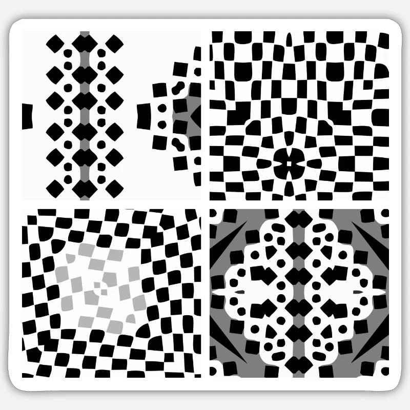 abstract - Sticker size S (10 x 10 cm) - white matte