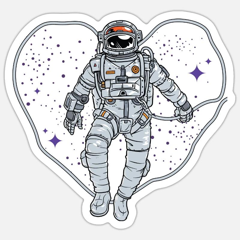 Coeur de l'espace extra-atmosphérique Sticker taille S (10 x 10 cm)