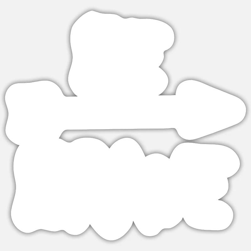 be brave - Sticker size S (10 x 10 cm) - white matte