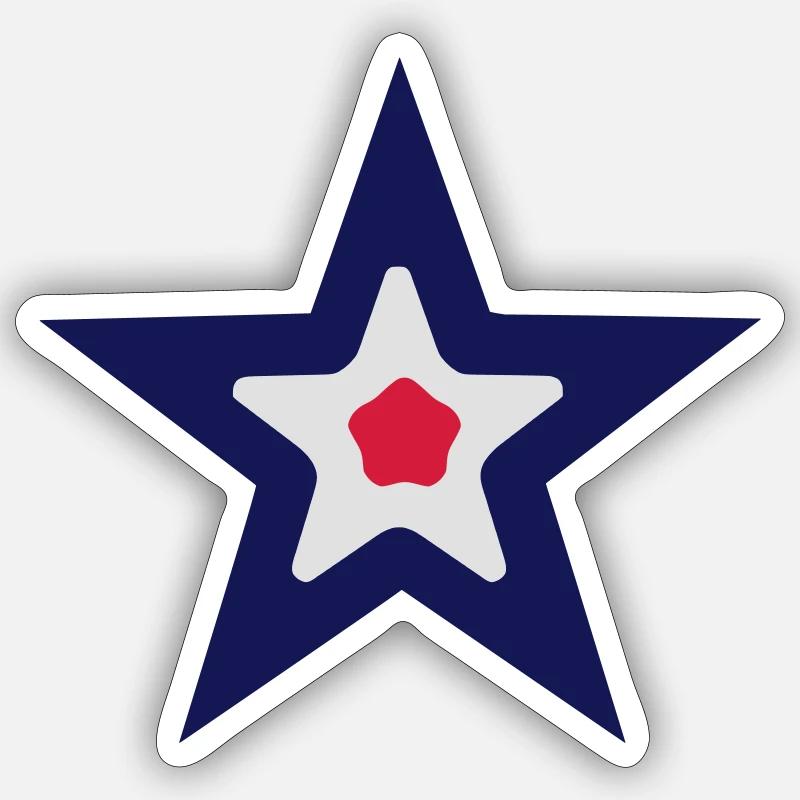 Mod Star - Sticker Größe S (10 x 10 cm) - Mattweiß