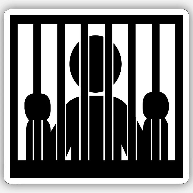Gefängnis Sticker Größe S (10 x 10 cm)