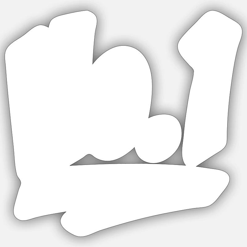 Number one - Sticker size S (10 x 10 cm) - white matte