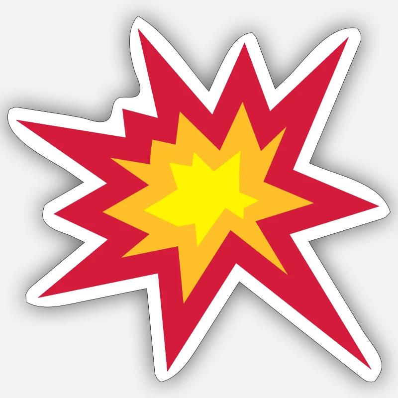 Explosion - Sticker size S (10 x 10 cm) - white matte